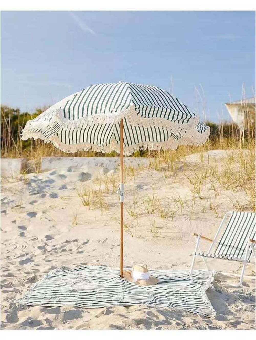Serena and Lily Beach Umbrella in Botanical Stripe